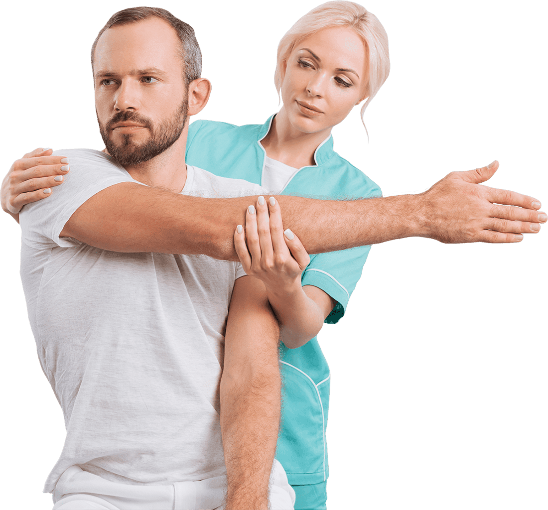 Physiotherapist at work